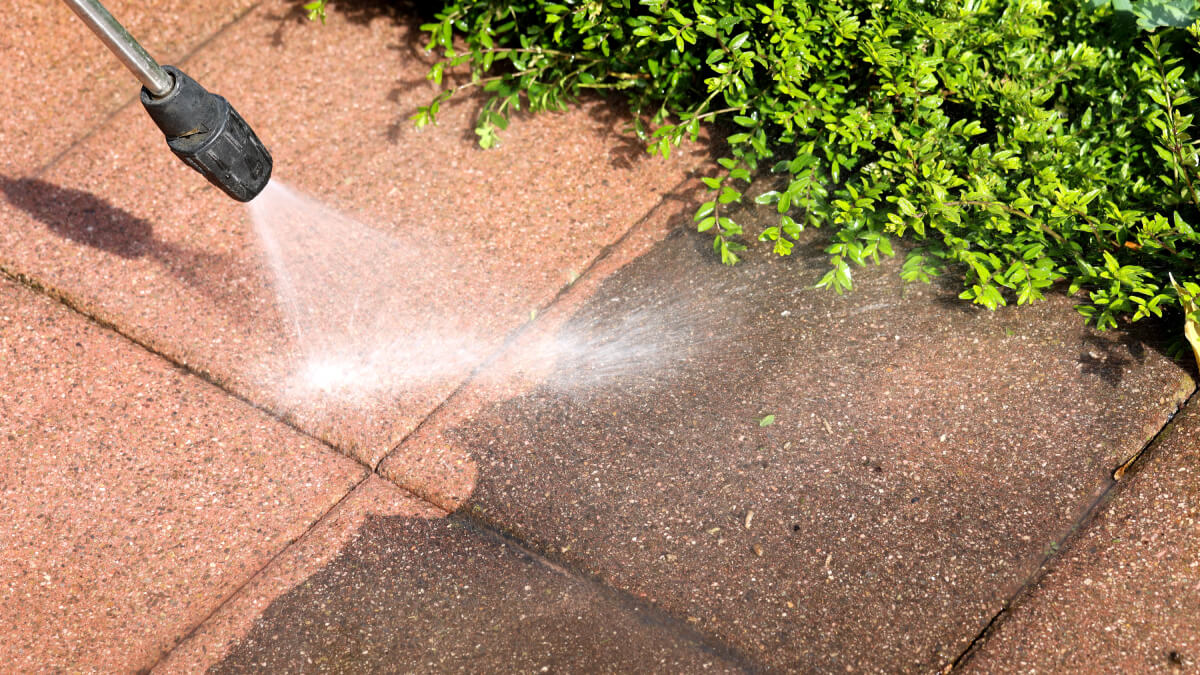 Pressure wash patio